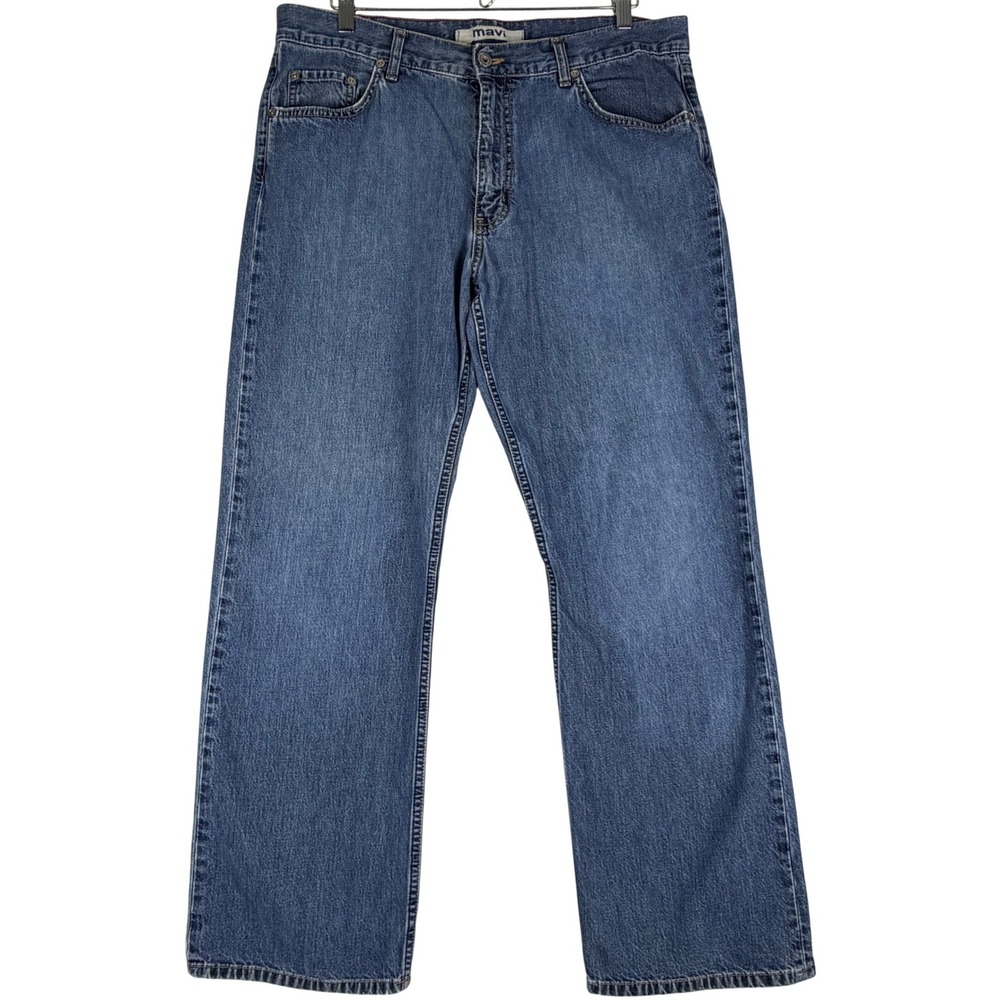 Mavi Baggy Jeans Mens 36 Blue Medium Wash Straight Leg Y2K Denim